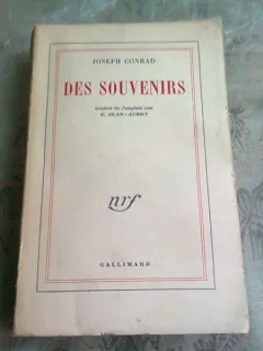 DES SOUVENIRS - JOSEPH CONRAD  (CARTE IN LIMBA FRANCEZA)