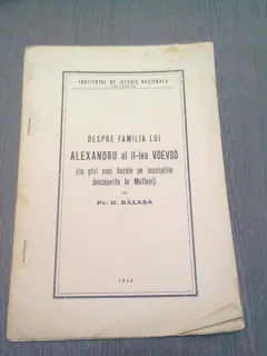 DESPRE FAMILIA LUI ALEXANDRU AL II-LEA VOEVOD - D. BALASA