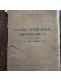 DESPRE LETOPISETUL CANTACUZINESC - N. SIMACHE