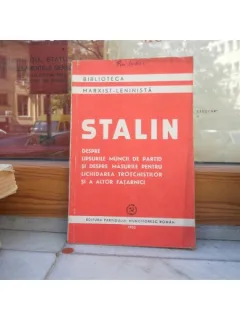 DESPRE LIPSURILE MUNCII DE PARTID SI DESPRE MASURILE PENTRU LICHIDAREA TROTCHISTILOR SI A ALTOR FATARNICI , I. V. STALIN