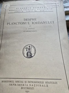 Despre Planctonul Iordanului - I. Lepsi