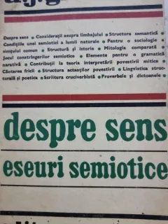 DESPRE SENS - ESEURI SEMIOTICE de A.J. GREIMAS