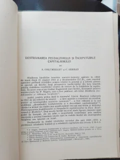 Destramarea Feudalismului si inceputurile Capitalismului  - S. Columbeanu, C. Serban