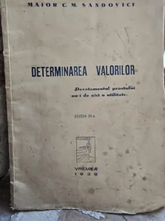 Determinarea valorilor - Maior C.M. Sandovici