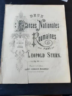 DEUX DANSES NATIONALES ROUMAINES POUR PIANO - LEOPOLD STERN  PARTITURA