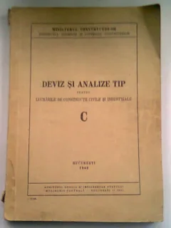 DEVIZE SI ANALIZE TIP PENTRU LUCRARILE DE CONSTRUCTII CIVILE SI INDUSTRIALE