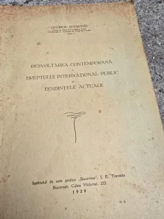 Dezvoltarea contemporana a dreptului international public si tendintele actuale - George Sofronie