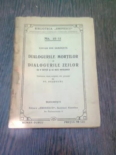 DIALOGURILE MORTILOR SI DIALOGURILE ZEILOR - LUCIAN DIN SAMOSATA