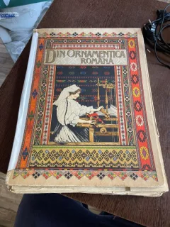 Din ornamentica Romana. Album de broderii si tesaturi romanesti cu 30 planse