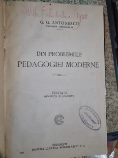 Din problemele pedagogiei moderne - G.G. Antonescu