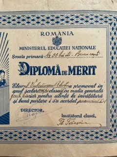 Diploma de merit Mihu Vulcanescu (1946-1947)