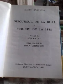 DISCURSUL DE LA BLAJ SI SCRIERI DE LA 1848 - SIMION BARNUTIU