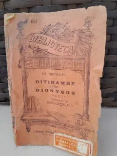 Ditirambe catre Dionysos - Fr. Nietzsche