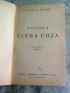DOAMNA ELENA CUZA- LUCIA BORS
