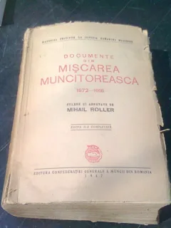 DOCUMENTE DIN MISCAREA MUNCITOREASCA 1872-1916 - MIHAIL ROLLER