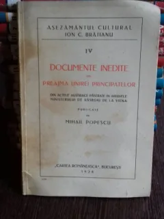 DOCUMENTE INEDITE DIN PREAJMA UNIRII PRINCIPATELOR - PUBLICATE DE MIHAIL POPESCU