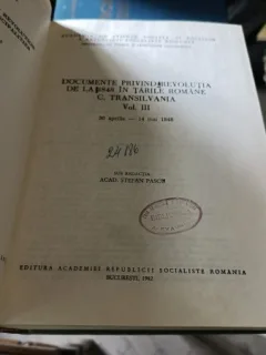 Documente privind Revolutia de la 1848 in Tarile Romane C. Transilvania vol III 30 aprilie - 14 mai 1848