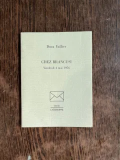 Dora Vallier Chez Brancusi Vendredi 4 mai 1956