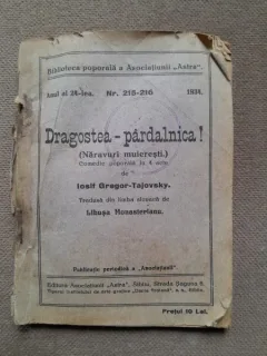 Dragostea pardalnica! - Iosif Gregor Tajovsky  comedie populara in 4 acte