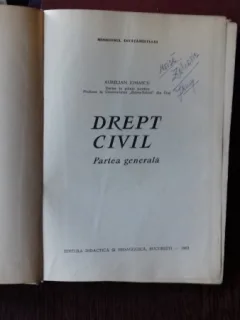 DREPT CIVIL. PARTEA GENERALA  - A. IONASCU