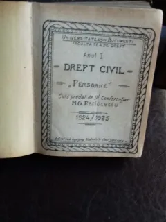 DREPT CIVIL. PERSOANE - M.G. RARINCESCU