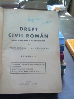 Drept civil roman - Rosetti Balanescu  vol.II