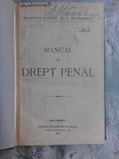 DREPT PENAL, DREPT ROMAN - M.A. DUMITRESCU  (COLIGATE)