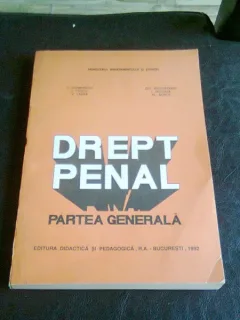 DREPT PENAL. PARTEA GENERALA - V. DOBRINOIU