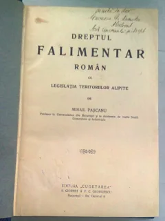 DREPTUL FALIMENTAR ROMAN CU LEGISLATIA TERITORIILOR ALIPITE - MIHAIL PASCANU