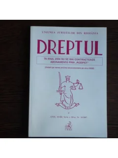 DREPTUL Seria a III-a, UNIUNEA JURISTILOR DIN ROMANIA