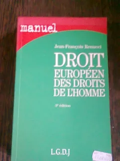 DROIT EUROPEEN DES DROITS DE L'HOMME - JEAN FRANCOIS RENUCCI  (DREPT EUROPEAN. DREPTURILE OMULUI)
