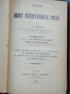 MANUEL DE DROIT INTERNATIONAL PRIVE - J.P.NIBOYET