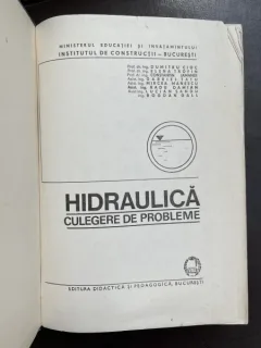 Dumitru Cioc - Hidraulica. Culegere de probleme