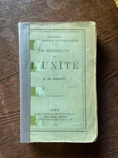 E. de Roberty La Recherche de L Unite (1893)