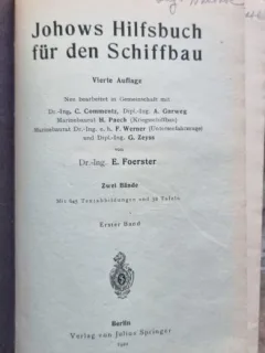 E. Foerster - Hilfsbuch Fur den Schiffbau. Vol. I