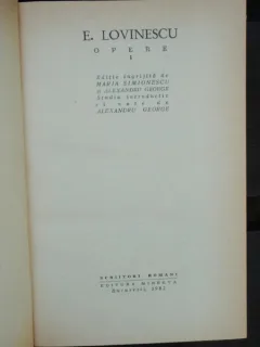 E. LOVINESCU - OPERE VOL.I