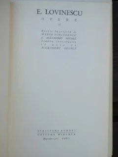 E. LOVINESCU - OPERE VOL.II