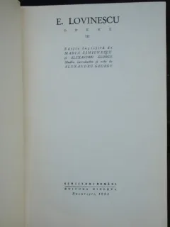 E. LOVINESCU - OPERE VOL.III