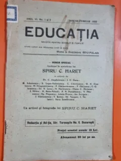 Revista Educatia Anul VI Nr. 1 si 2 Ianuarie-Februarie 1923