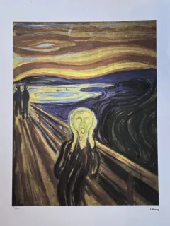 Edvard Munch - The scream, litografie originala