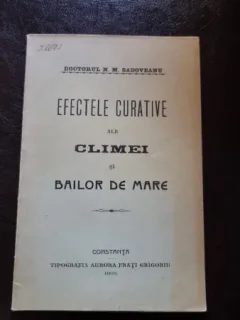 Efectele curative ale climei si curelor de mare - N.M. Sadoveanu