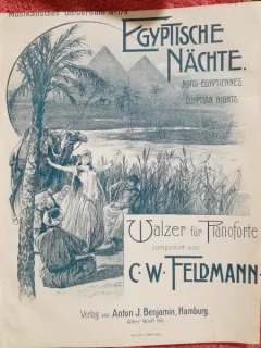 Egyptische Nachte, vals pentru pianoforte - C.W. Feldmann  partitura