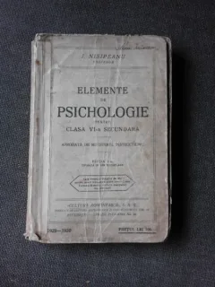 ELEMENTE DE PSICHOLOGIE PENTRU CLASA VI-A SECUNDARA - I. NISIPEANU