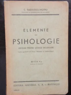 ELEMENTE DE PSIHOLOGIE - C. RADULESCU MOTRU