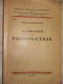 Elemente de psihometrie - Nicolae Margineanu