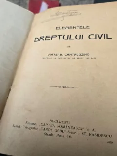 Elementele dreptului civil , Matei B. Cantacuzino