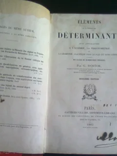 Elements de la theorie des determinants - G. DOSTOR   (text in limb franceza)