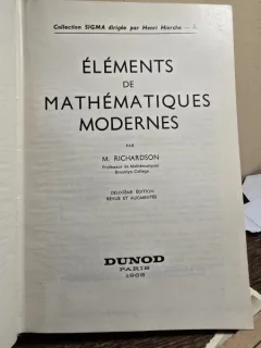 Elements de mathematiques modernes - M. Richardson