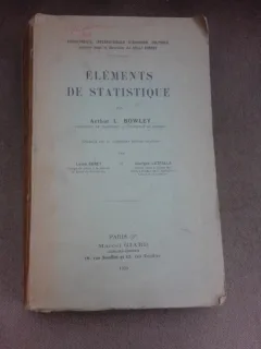 Elements de statistique - Arthur L. Bowley  (carte in limba franceza)