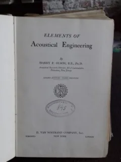 ELEMENTS OF ACOUSTICAL ENGINEERING - HARRY F. OLSON (ELEMENTE DE INGINERIE ACUSTICA)